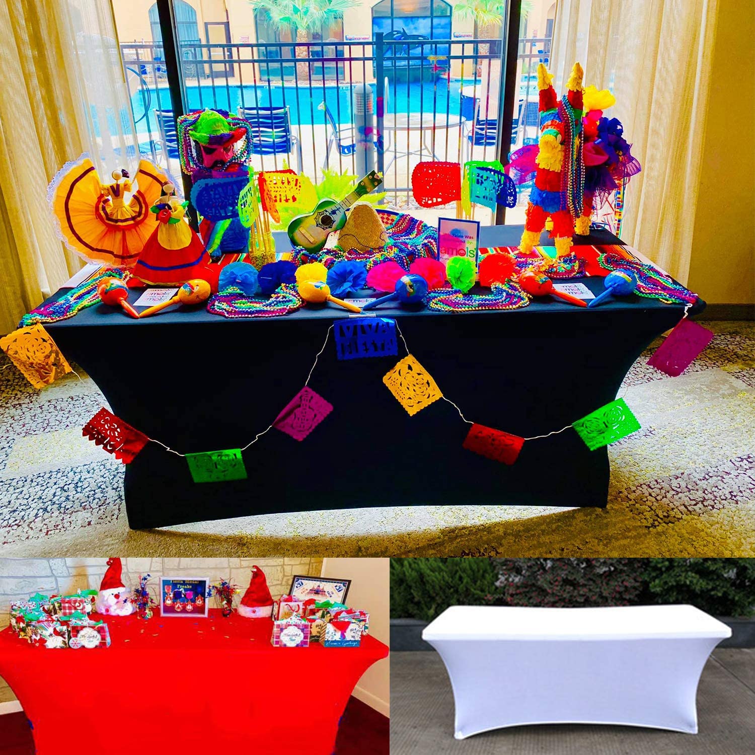 mesa de bebidas para fiestas mexicanas